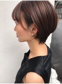 くびれショート_マニッシュショート,ネイビー,フレンチボブ
