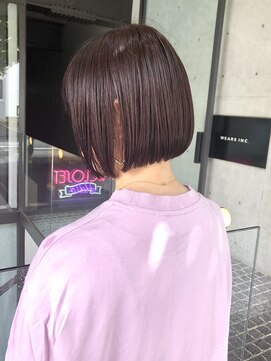 トルネード(TORNADO) 切りっぱなしボブ×ブリーチなしでできるチェリーブラウン☆