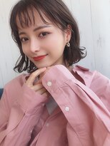 エマエコル(Emma ecole)&nbsp;Emma  ecole 無造作バング×ナチュラルベージュ by.Mai