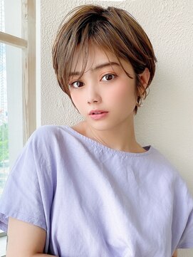 アフロート ディル(AFLOAT D'L) 大人かわいい 小顔ショートボブ ひし形シルエット グレージュKI