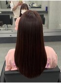 大人可愛いツヤ感ロング髪質改善トリートメントストレート