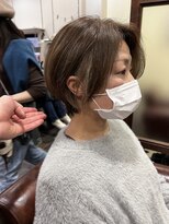 ハピネス クローバー 学園前店(Happiness CLOVER)&nbsp;丸みショート/前髪/顔周りカット/濱崎優/透明感カラー