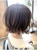 切りっぱなしふんわりボブ(田岡)