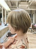 美人ショート×小顔ヘア