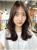 くびれレイヤー シースルーバング 簡単巻き髪