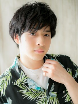 メンズヘア ビーセカンド 草加店(MENS HAIR B-2) 自然体重視！黒髪ゆるふわ巻きクラウドマッシュT草加