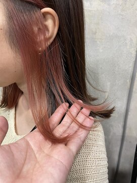 サル(saru) ☆インナーカラー×ベビーピンク☆