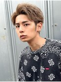 アップバングリバースショート刈り上げツーブロックマッシュ