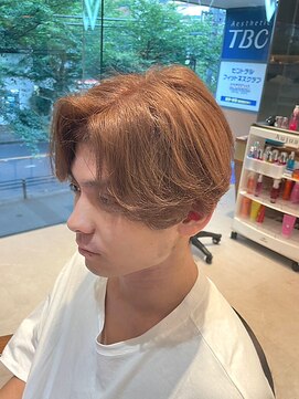 ダブル(W) 無造作ナチュラルセンターパート/ライトブラウン