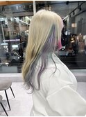 ホワイトベージュ　ユニコーンカラー
