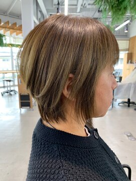 グランデュール 東静岡池田店(GRANDEUR) ミルクティベージュカラーミニボブ大人ショートボブショート