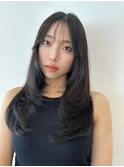 レイヤーカット/韓国風/ワンホンヘア/韓国ヘアグレージュカラー