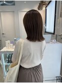 切りっぱなしボブ/ミディアム[表参道/ブリーチ/ハイライト]Mai