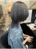 クラゲヘア/ウルフ/大人ハイライト/小顔ミディアム/グレージュ