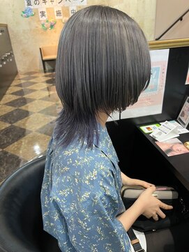 ドクターズサロン レラパール クラゲヘア/ウルフ/大人ハイライト/小顔ミディアム/グレージュ