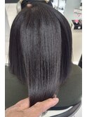 強い癖毛のエアーストレート