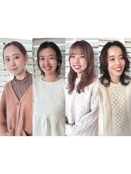 丁寧なカウンセリングで女性目線の提案やアドバイスが大人気♪お客様の理想のなりたいを叶えます♪