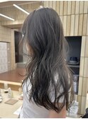 ブリーチなしアッシュグレー暗染め透明感カラー夏カラーレイヤー