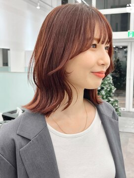 ニトバイアンキシム(nit by ahnkism) 韓国ヘア顔まわりカットミディアムレイヤー堀江