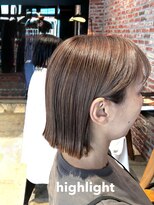 オーガニック アトリエ 大宮(organic+atelier)&nbsp;ミルクティーアッシュハイトーン透明感グレージュ極細ハイライト