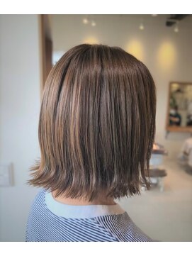 リエットヘアー 杢左店(Lie-et. hair) 透明感ブラウン×ナチュラルボブ #ツヤ髪 #大人可愛い
