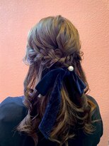 リアド(.RIAD)&nbsp;やわらかハープアップ　リボンアレンジ