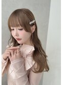 可愛くて上品なヘア/重めぱっつん/おくれ毛/サイドバング/前髪
