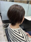 オリーブグレージュ×ショート