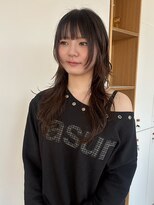 アム(am)&nbsp;顔まわりカット/レイヤーカット/ハッシュカット/ブラウン