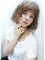 ラエティス(Laetus)&nbsp;【Laetus】オン眉切りっぱなしボブxパーマデザインカラー