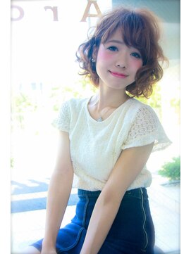 リル(Lilou) 【Lilou】大人かわいい ボブ ゆるふわスタイル 透明感カラー