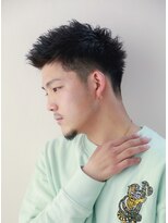 パウダー(powder)&nbsp;黒髪アップバング刈り上げショート【短髪ツーブロック】