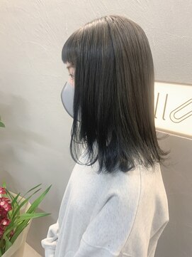 シェル 国分寺(shell) 暗髪カラー☆ダークオリーブアッシュ