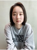 カジュアルボブ_ホワイトグレージュネビージュこなれミディ_8515