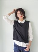 韓国スタイル/艶髪/外ハネボブ/髪質改善縮毛矯正/香椎/千早