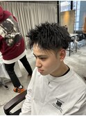 波打ちアップバング短髪ショートジェット刈り上げツーブロック