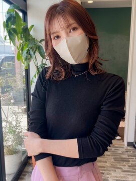 アンドファインヘアービューティー(AND FINE hair beauty) ピンクベージュ×ナチュラルインナーカラー