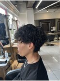 波巻きスパイラルパーマ　波巻きパーマ　スパイラルパーマ
