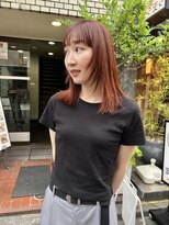 ネルケ 立川(nelke)&nbsp;レイヤーミディアム_かきあげヘア_伸ばしかけ前髪_ベージュ