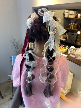 ソッチ(sotti.) 成人式ヘアセットリボンとリングエクステ