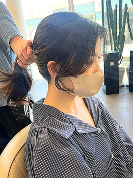 ディフィーノ 青山(DIFINO) 【DIFINO 青山】結んでも可愛い/小顔サイドバング/おくれ毛