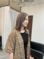 スイート ヘアデザイン(Suite HAIR DESIGN)&nbsp;【顔周りカットSayaka】ベージュ×顔周りカット