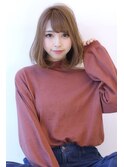 ことりベージュローライト大人かわいい小顔スリークボブ大人ボブ