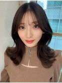 表参道アフロート張替　シースルーバング　大人シルエット