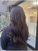 柔らかロング×ダークアッシュグレー