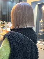 ロンド 表参道店(Lond)&nbsp;ボブ 切りっぱなしボブ ダブルカラー ケアブリーチ
