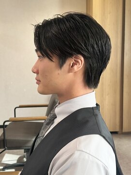 ノラ ギンザ(NORA GINZA) ダウンパーマニュアンスパーマセンターパートコンマヘア髪質改善