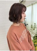 デジタルパーマ×ピンクブラウン