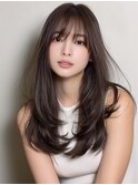 ☆ホワイトグレージュミニウルフデジタルパーマチェリーブラウン