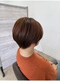 ショート×アプリコットオレンジ
